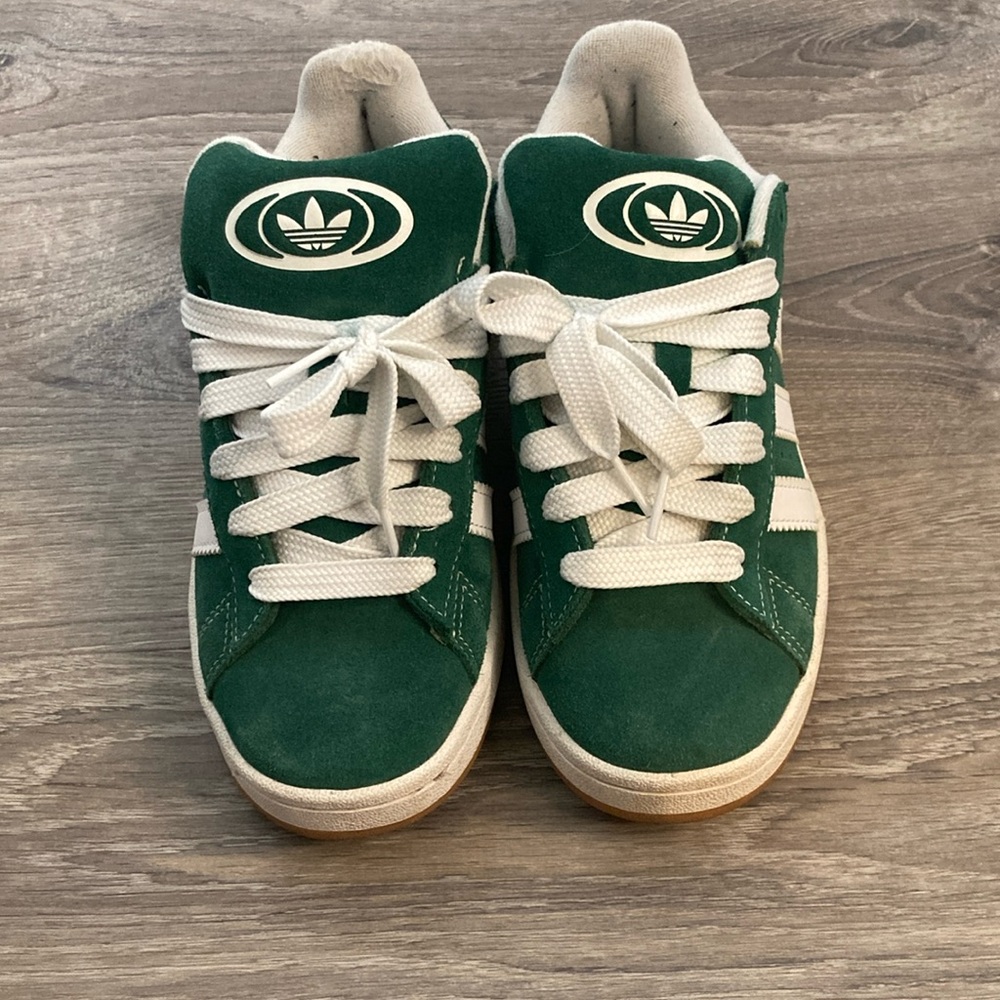 Adidas Green and White Campus 00s